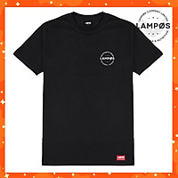 Áo Thun Đen OverSize LAMPOS (Unisex) - Chất liệu Cotton Co Giản 4 Chiều Thoáng Mát Thấm Hút