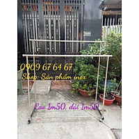 Giá phơi đồ, sào phơi quần áo ĐÔI inox chân hộp vuông