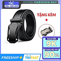 Thắt lưng nam DL09B khóa tự động - Tặng thêm 1 mặt khóa cao cấp - Dây lưng nam mặt khóa bằng thép không gỉ cao cấp – Dây nịt nam thiết kế sang trọng, lịch lãm