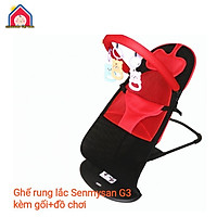 (Hàng loại 1) Ghế nhún ghế rung cho bé kèm thanh đồ chơi gối