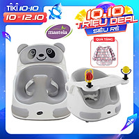 Ghế tập ngồi, ghế ăn dặm kiêm xe kéo 3 in 1 đa năng cho bé Mastela 1018, lót silicon cao cấp - tặng áo yếm mastela