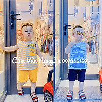 Duy nhất 1 set 2 bộ ba lỗ HM cho bé trai sz 8 (21-25kg) xả nốt