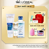 Bộ kem chống nắng & sữa rữa mặt & tẩy trang sạch sâu L'Oreal Paris