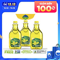 Combo 3 chai dầu ăn hạt cải nguyên chất Kankoo 2L nhập khẩu chuẩn Úc