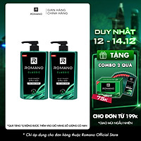 Combo 2 Dầu gội Romano hương nước hoa 650g/chai