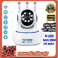 Camera IP Giám Sát Yoosee 360° FULLHD 2.0 Mpx (1920x1080) Siêu Nét BAN ĐÊM CÓ MÀU Kèm Thẻ Nhớ - Hàng chính hãng