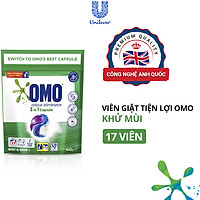 Túi viên giặt xả OMO tiện lợi công nghệ Anh Quốc (17 viên/Túi): Khử mùi