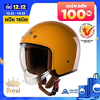 Nón bảo hiểm 3/4 ROYAL M139 có kính âm màu VÀNG NGHỆ BÓNG