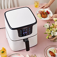 Nồi chiên không dầu Liven dung tích lớn 5.5L Có thể nướng nguyên một con gà, Hạn chế tối đa lượng dầu mỡ được sản xuất theo Công nghệ Mỹ - Hàng Nhập Khẩu