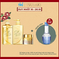 Bộ Ba Chăm Sóc Tóc Phục Hồi Ngăn Rụng Tóc TSUBAKI Gội Xả (490ml/chai) + Mặt Nạ Tóc Cao Cấp Phục Hồi Hư Tổn 180g