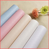 Giấy dán tường 1 màu vân sợi chỉ có keo sẵn khổ rộng 45cm, giấy decal dán tường một màu sang trọng