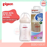 BÌNH SỮA CỔ RỘNG PIGEON PP PLUS 240ML