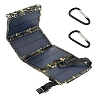 5V 10W USB Solar Charger Portable Solar Cell Waterproof Solar Battery Chargers USB Solar Panel Power Bank with 4 Solar