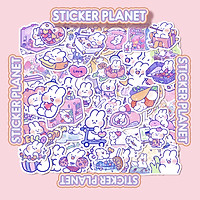 Sticker decal dán laptop , điện thoại,bình nước hình dán trang trí hình thỏ mong mong