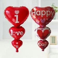 Bóng tráng nhôm trái tim 3 tầng Happy day