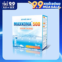 Hộp muối sinh lý súc họng, rửa xoang mũi nhập khẩu New Zealand cho bé và người lớn Maxkona 500| hỗ trợ điều trị viêm mũi, viêm họng, sổ mũi, viêm mũi dị ứng, viêm xoang (20 gói)