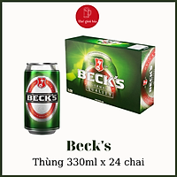 Thùng 24 lon bia Beck's xanh 330ml x 24 lon