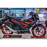 tem trùm danh cho xe satria đỏ đen