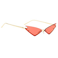 Vintage Anti-UV Mirrored Sunglasses Shades Metal Frame Glasses Eyewear Red