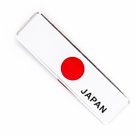 Sticker metal hình dán cờ Nhật Bản Japan 10.5x3cm