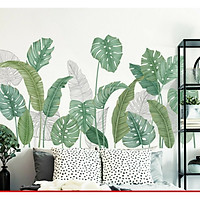 Decal dán tường Tranh Dán tường Lá Cây phong cách Vintage Decor Tường Hàn Quốc SIZE LỚN LÁ LỚN 01