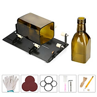 Glass Bottle Cutter with Accessories for Round Square Oval Bottles and Bottle Neck Handheld Cutter Multi-wheel DIY
