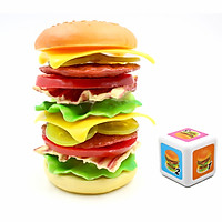 Children Colored Stacking Hamburger Game Funny Simulation Foods Set Toys - Default