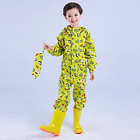 COMBO Bộ Quần Áo Mưa Vải Dù Cho Bé ( KHÔNG KÈM ỦNG ) + Bình Nước Thủy Tinh - TẶNG QUẠT CẦM TAY