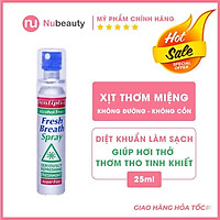 Xịt thơm miệng hương bạc hà Dentiplus KHÔNG CỒN - KHÔNG ĐƯỜNG nhập khẩu từ Anh