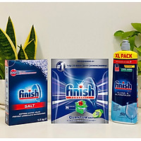 Bộ gồm viên rửa bát finish quantum 36 viên+nước làm bóng bát finish 800ml+muối rửa bát finish 1,5kg