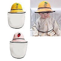 2pcs Baby Double Protection Hat With Face Cover Dustproof Anti-Spitting S