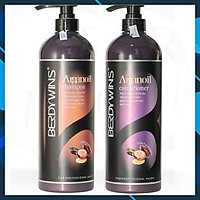 Bộ dầu gội xả BERDYWINS Argan Oil siêu mượt phục hồi tóc hư tổn 1000ML