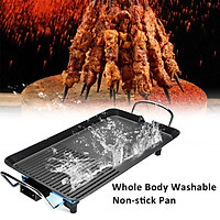 1500W Electric Griddles Household Electric Ovens Nonstick 5 Levels Barbecue Machine Electric Hotplate BBQ Tools Teppanyaki Grilled Meat Pan For 4-5 people
