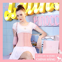 Đai Gen Nịt Bụng Latex By W.STORE Chính Hãng - Latex Hồng 27 Xương 4 Nấc Cài - Lolita - Latex Chuẩn Đẹp Giảm Eo Tốt