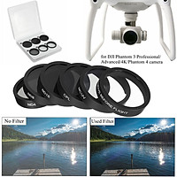 6x ND4+ND8+ND16+UV+CPL Filter Cap Lens Protector F/DJI Phantom 4/3pro/3
