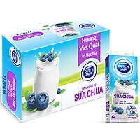 Thùng Sữa Chua Uống Lên Men Tự Nhiên Dutch Lady Hương Việt Quất Và Bạc Hà (12 hộp x 1L)