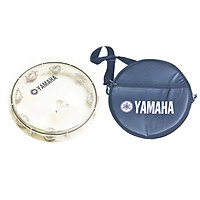 Trống Lắc Tay - Lục Lạc Gõ Bo Tambourine Yamaha MT6-102T - Trắng trong + Tặng bao da 3 lớp
