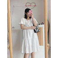 Váy babydoll trơn 3 tầng, Đầm - váy babydoll 3 tầng cổ tròn.EGD