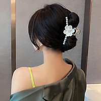 Hair Claw Clips Hair Easy Pulling Up Flower Pearl Plates Non-slip Hair Ornaments