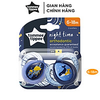Ty ngậm dạ quang cho bé Tommee Tippee Night Time 6-18 tháng (vỉ đôi) - Cá Voi
