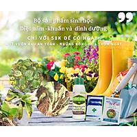 Combo sản phẩm sinh học phòng trừ nấm, khuẩn và dinh dưỡng cho rau, hoa, hoa lan