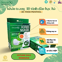 Khẩu trang kháng khuẩn 3D Mask Green - Tinh dầu thiên nhiên - Kirei Mask Doctor K - 10 cái/hộp