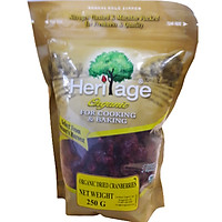 Quả Nam Việt Quất Sấy Khô Hữu Cơ Heritage Nguyên Liệu Mỹ gói 250g - Organic Dried Cranberries