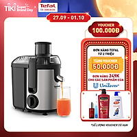 Máy ép trái cây Tefal ZE420D38 - Công suất 400W - Dung tích 950ML - Lưỡi dao làm bằng thép không rỉ cùng 2 chế độ ép - Hàng chính hãng