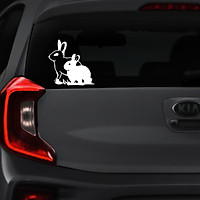 Bộ 2 Tem Dán ô tô In UV Chống Nước | Decal Xe Vui Nhộn | Stickers VN-1033