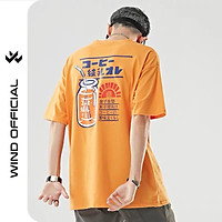 Áo thun tay lỡ unisex form rộng phông Vitamin C nam nữ ulzzang Wind