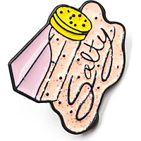 Hũ muối Salty hồng 3x2.5cm - Pin sticker ghim cài áo