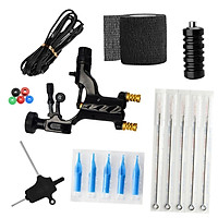 Tattoo Kit Rotary Machine Needles Tubes Clip Cord Bandage Grommets Set