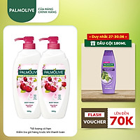 Bộ 2 Sữa tắm Palmolive sảng khoái dịu êm 100% chiết xuất từ hoa anh đào 500g
