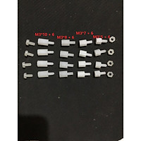 Bộ ốc, trụ, vít M3 (Màu trắng)